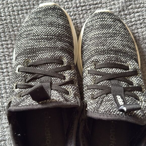 Adidas Cloudfoam Pure Black White Knit Slip-On Running Sneakers Size 6 - Picture 11 of 13